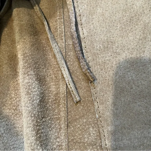 Vintage Wet Seal Leather Suede Penny Lane Style Duster Jacket Tie Closure - Picture 15 of 15